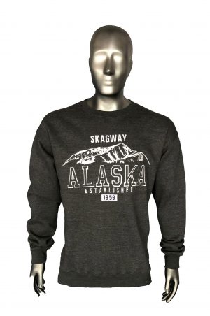 Embroidered Mountains Crew Alaska Sweatshirt