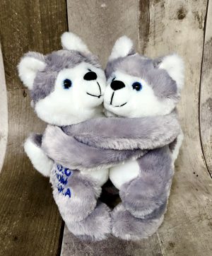 Hugging Huskies Stuffed Plush