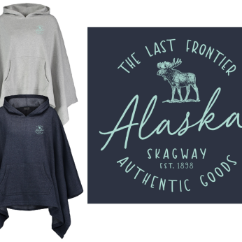 Alaska Hooded Sweatshirt Poncho