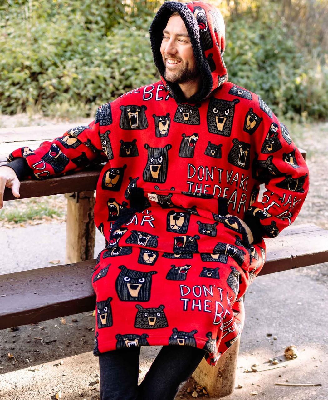 Don't Wake The Bear Blanket Hoodie