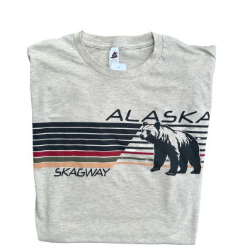 Skagway Alaska Retro Bear Tee
