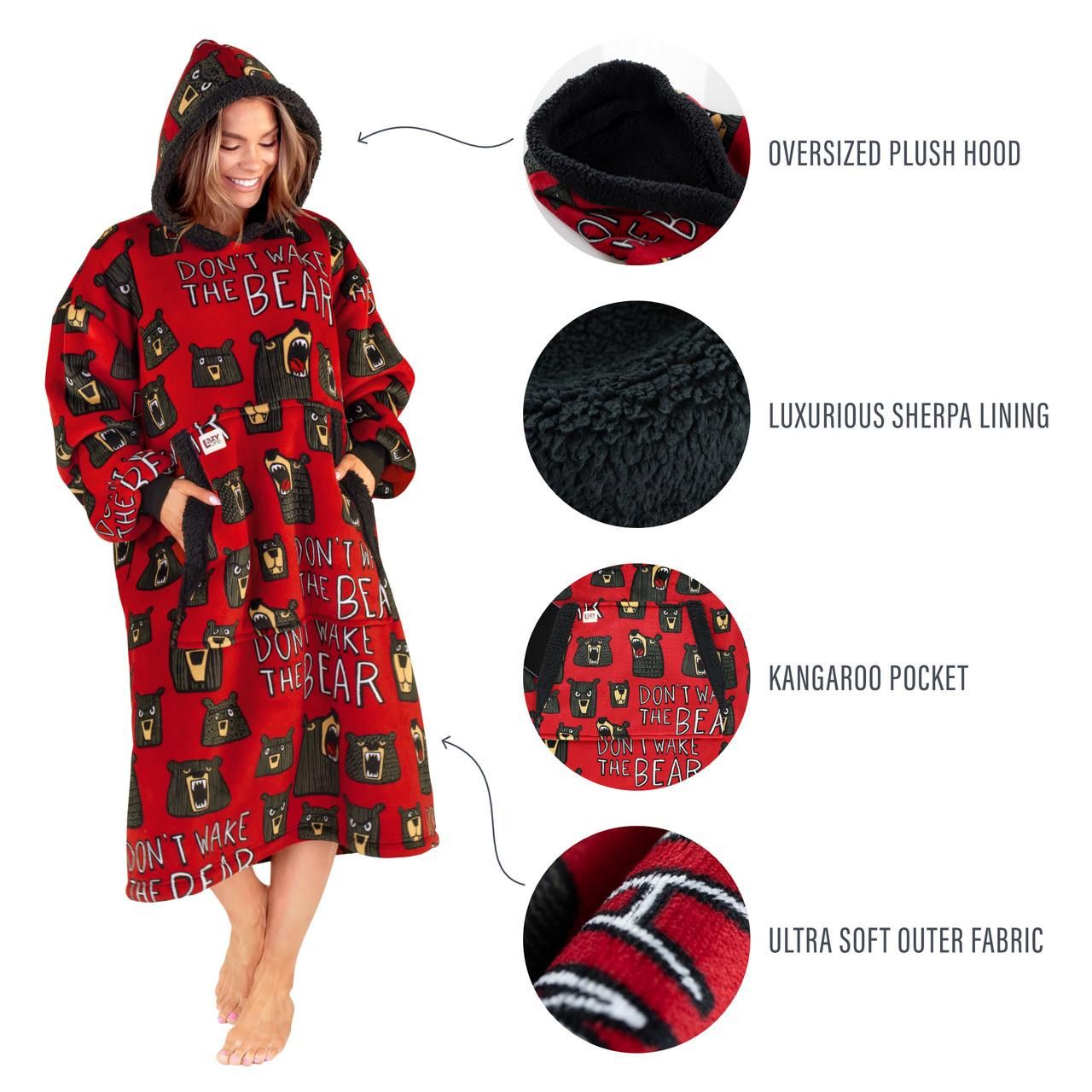 Don't Wake The Bear Blanket Hoodie - Image 2