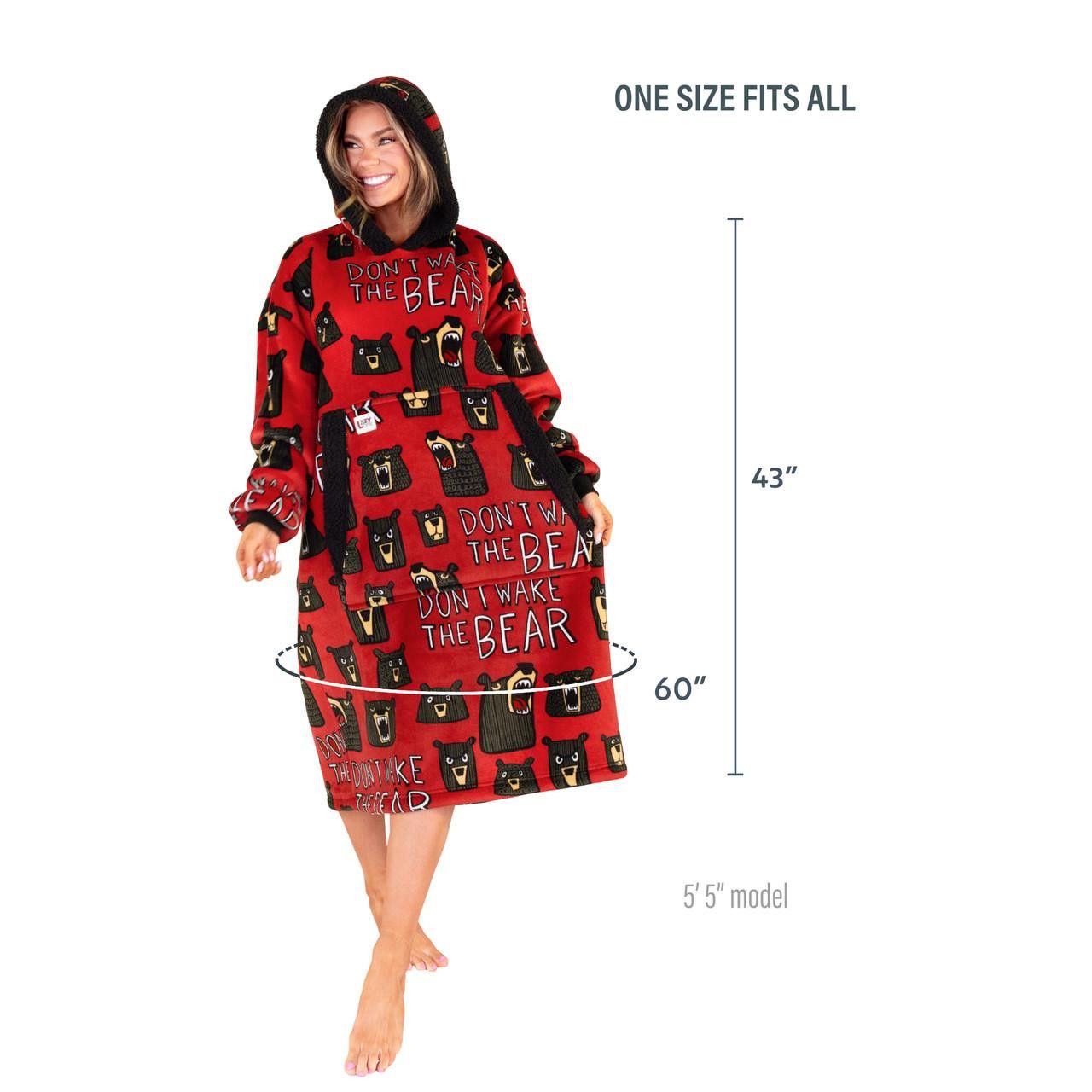 Don't Wake The Bear Blanket Hoodie - Image 3