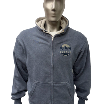 Alaska Mountains Full Zip Hooded Sweatshirt