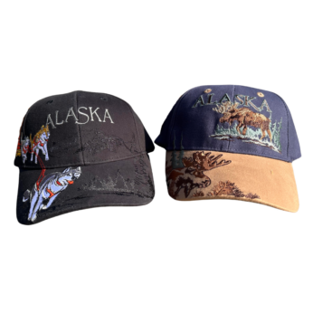 Alaska Embroidered Brim Baseball Caps