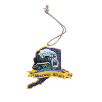 Skagway Alaska State Map Ornament