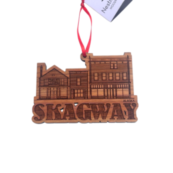 Skagway Alaska Woodcut Ornament