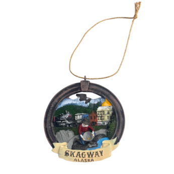 Vintage Gold Miner Skagway Alaska Ornament