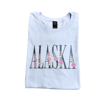 Embroidered Wildflowers Women's Tee